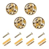 SyXIOP Tigers, pomelli rotondi per armadietti, cassettiere, 32 mm, per camera da letto, confezione da 4