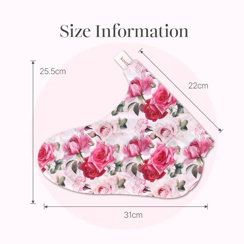 koelf Rose Petal Satin Foot Mask (5pairs) - Korean Skin Care, Intensive Nourishing Socks, Rose Scented Foot Repair Masks with Peptide, Collagen, Shea Butter, Urea for Smooth Feet, Foot Treatment