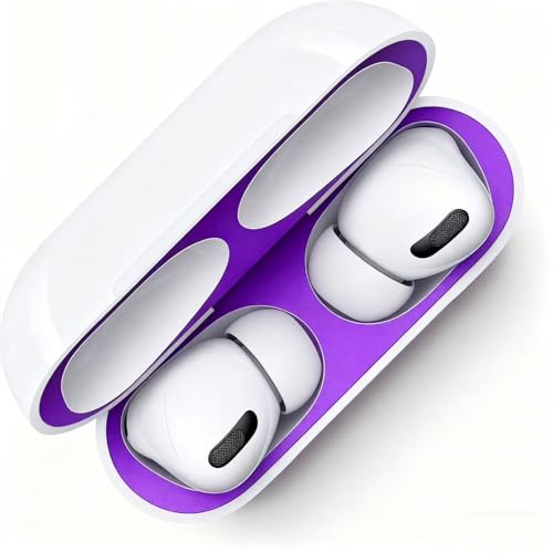 2Set Dust Guard Dust Guard Sticker Compatible with Apple AirPods Pro 3(2025) - Anti-Dust Film, Protects from Iron/Metal Dust,Ultra Slim Film, Cover Protect Charging Case (Purple+Purple)