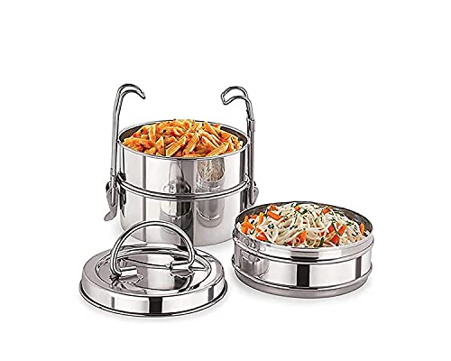 Image of BLeaf Stainless Steel-7 Container Lunch Box /Tiffin Box-Food Grade 7 Tier (650ml)