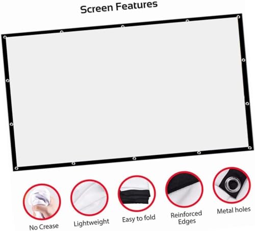 Pantalla portátil para proyector de oficina, resistente a arrugas miniatura 4