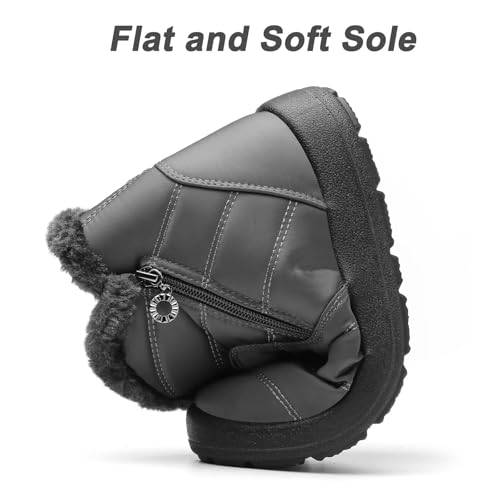 scecocrs Stivaletti Invernali Da Neve Con Zip Da Donna, Stivaletti Caldi Foderati in Pelliccia, Stivaletti Comfort Impermeabili Antiscivolo Per Esterno, Botas De Invierno Para Mujert