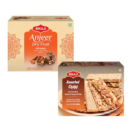 Bikaji Assorted Chikki 400g & Anjeer Dry Fruit Barfee 250g