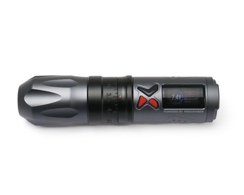 Xtreme X Pen Pro Wireless Tattoo Machine – Adjustable Stroke 3.0–4.5mm, Faulhaber Motor, Smart Display, USB-C Rechargeable, UV Sterilizing Case, XTREME HUB App Compatible