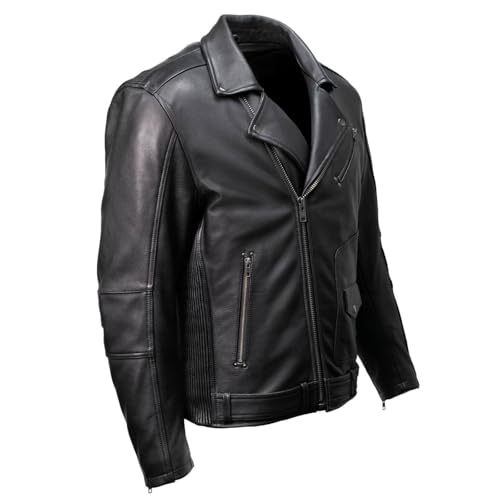MILWAUKEE MOTORCYCLE CLOTHING CO. �����Y �N���V�b�N MC �X�^�C�� �v���~�A�� ���C�_�[ ���U�[ �W���P�b�g ���y���J���[�t�� - 4XL