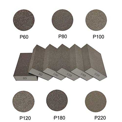 Sackorange CS-SACK-0115 12 Pack Sanding Sponge,Sackorange Coarse/Medium/Fine/Superfine 6 Different Specifications Sanding Blocks Assortment,Washable And Reusable thumb #1