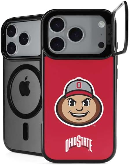 Skinit Kickstand Phone Case Compatible with iPhone 17 Pro Max - Officially Licensed Ohio State University Pattern Design