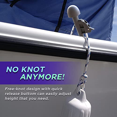 Sebnux Boat Fender Adjuster Boat Bumper Holder Boat Fenfer Hanger For Pontton (Quick Release 2 Pack) #TOP3