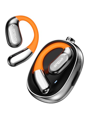 AI Cuffie Traduzione, 3-in-1 Open Ear Auricolari Traduttore Simultaneo con 150 lingue/8 modalità, 60h autonomia, Bluetooth 5.4, App gratuita, IPX5 impermeabili, arancione, per Viaggi e Affari.