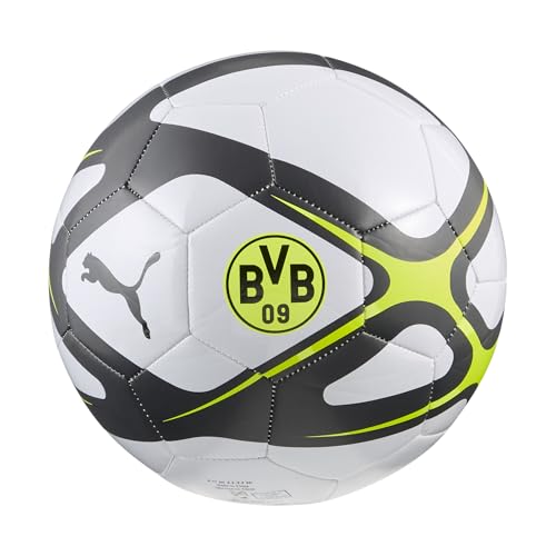 PUMA Balón de fútbol Borussia Dortmund Culture 5, Silver Mist Black Gray