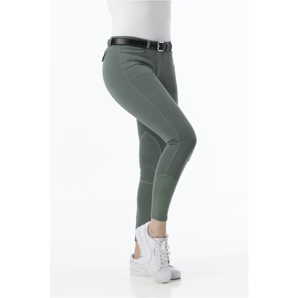 Pantalon RIDING WORLD "Alexandrie" enfant - Couleur : vert, Taille : 12 ans