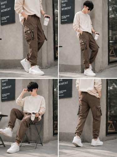 Image of Boy Cotton Cargo Pant | Multi-Pocket Relaxed Fit Utility Trousers for Boy | Casual Cargo Lower with Elastic Hem (1005)