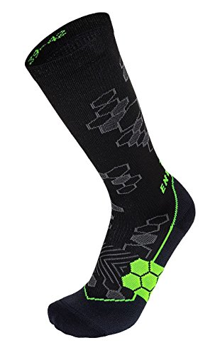 Enermax Tor Hombre Energy Recovery Compresión Running Socks, Todo el año, Hombre, Color Negro/Verde, tamaño Extra-Large Cover