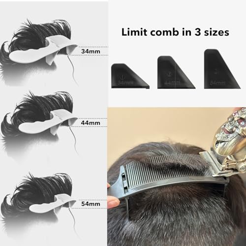 Peine barber fade para corte de hombre, antiestático y resistente al calor miniatura 5