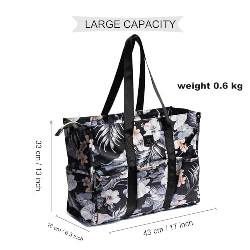 ESVAN Utility Tote Bag with Zip Top Waterproof Teacher Tote Bag for Teacher Work Women Beach (C) by ESVAN - Used condition - Image 4