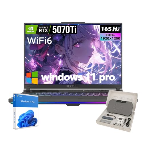 Image of ASUS ROG Strix G16 Gaming Laptop, NVIDIA GeForce RTX 5070 Ti GPU, AMD Ryzen 9 HX, 16 inch WUXGA 165Hz Display, Wi-Fi 6, Windows 11 Pro, 32GB DDR5, 1TB SSD