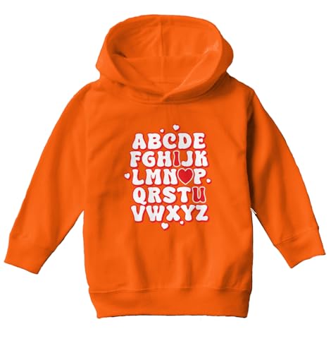 Tcombo I Heart U ABC's - Alphabet Love Toddler/Youth Fleece Hoodie2