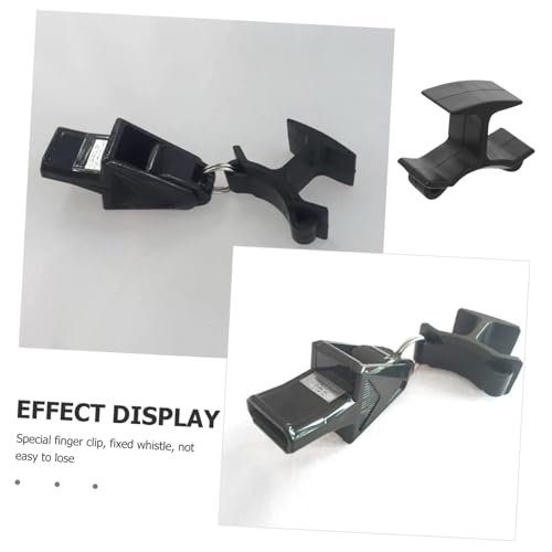Clip para silbato deportivo con agarre para dedo negro PVC miniatura 3