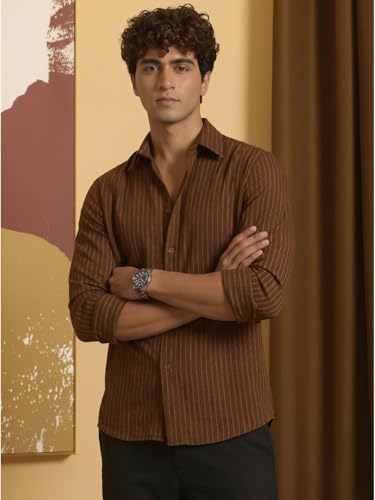 Image of DEELMO Men's Regular Fit Solid Soft Touch Textured Shirt || Casual, Formal and Bussiness Wear || (Available in Plus Size)