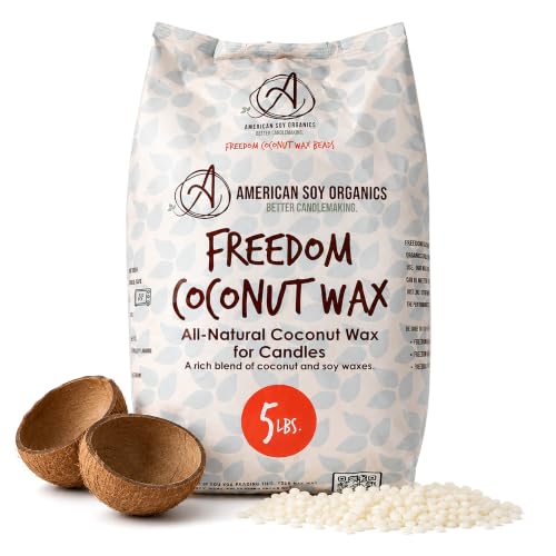 American Soy Organics Freedom Coconut Soy Wax Beads Candle Wax 5 lbs