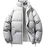 Generisch Winterjacke Herren Steppjacke Stehkragen Daunenjack Winddichte Übergangsjacke Verdickter...
