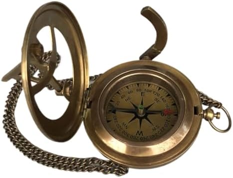Bronze Antique Pocket Watch Compass Pendant Decorations and Ornaments image 2