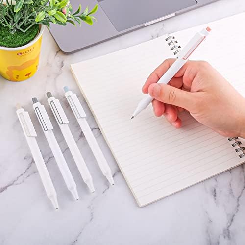 Cobee Aesthetic Gel Ink Pens, 0.5mm Retractable Pastel Ballpoint Pen Cute Ball Point Pen Smooth Writing Black Ink Pens School Office Gift Supplies 5 Pcs