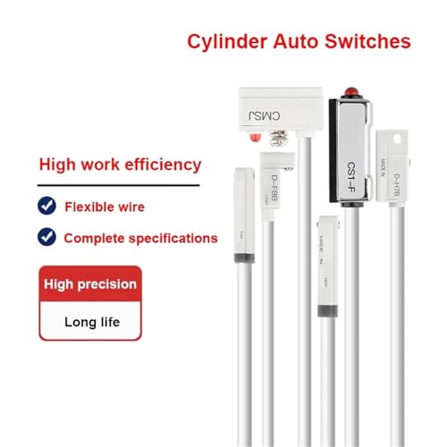 Sensor e interruptor magnético para cilindros neumáticos CS1-F-2 con cable de 2 hilos y 2m 4