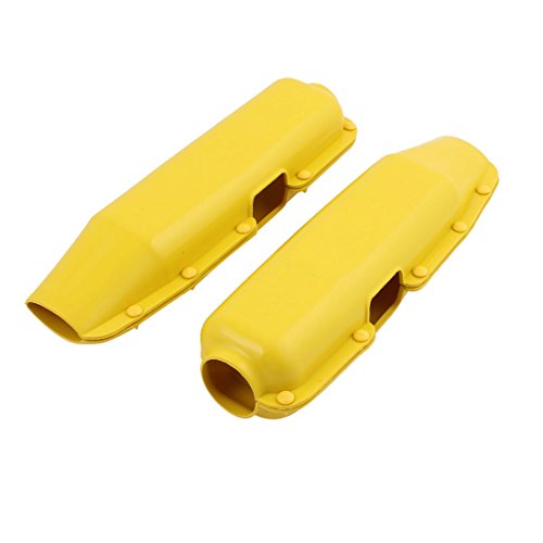 Aexit Pair TY48 Transmission Electrical Insulated Shell Silicone Cover for Circuit Breaker Yellow