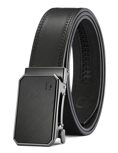 Image of CHAOREN Ratchet Belt Men - 35mm Mens Belt Leather for Casual Jeans - Versatile Fit, Customizable Style