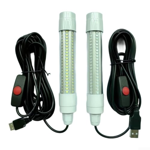 Luz azul de pesca subacuática LED impermeable portátil USB de 198mm 3