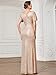 Ever-Pretty Women's Short Sleeves V-Neck Glitter Ruched Bodycon Autumn Maxi Evening Dresses Rose Gold US6
