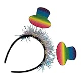 Sewroro Bunte Stirnbänder mit Hutdesign für Mädchen Regenbogen Haarband für Kostümpartys Karneval und Alltag Bequemes Kopfschmuck Haar Accessoire