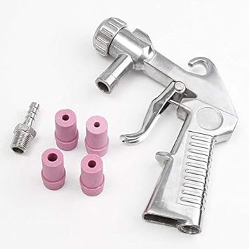 Generic Sand Blasting Abrasive Gun Sandblaster Gun Kit Air +4*Ceramic Nozzle