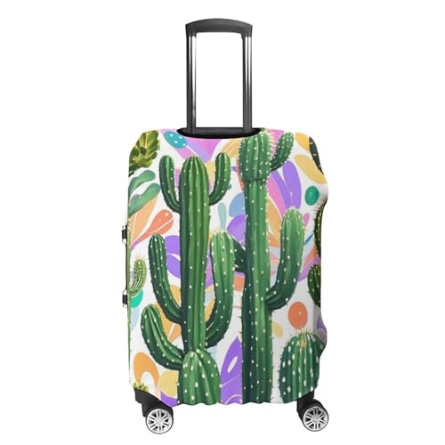 Cactus And Other Patterns Printed Luggage Cover Protector, Fits 18-32 Inch Luggage4