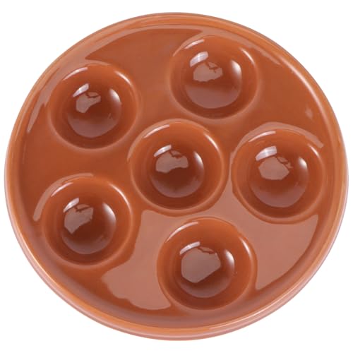 CLISPEED 陶磁製エスカルゴ皿 耐熱セラミック製カタツムリベーキングプレート キッチン調理器具 食器洗浄機対応 滑らかな表面で手入れ簡単