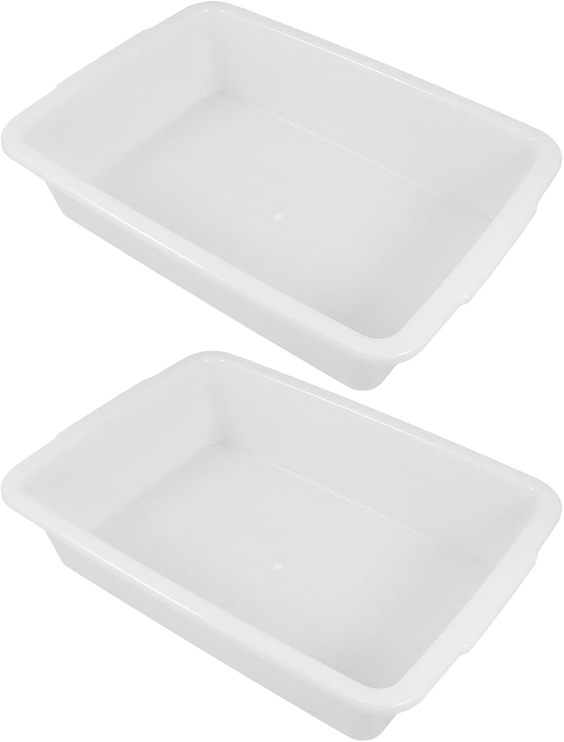 Toddmomy 2pcs Plastic Chemical Storage Tray for Laboratory Use, Leak-Proof Rectangular Lab Container with Smooth Surface and Portable Design, 16.1 L Reagent Storage Basin for Classroom