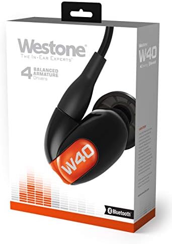 Westone W40 with Bluetooth Cable Four-Driver True-Fit Earphones with High Definition Silver MMCX Cable