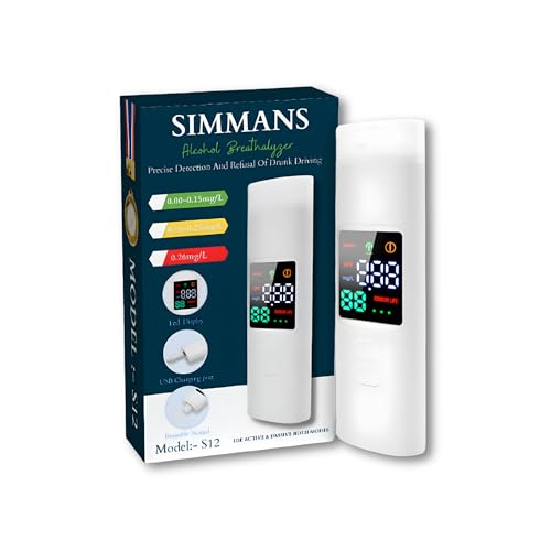 Image of Professional Alcohol Tester with Superior Accuracy Reliable and Super Sensitive Sensor Professional-Grade Compact and Lightweight (Model S-12)