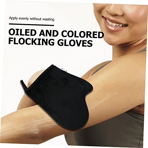 minkissy 6 Peças Luvas Oleadas Flocadas Luva De Banho Luvas Esfoliantes Para Bronzeamento Luva Autob