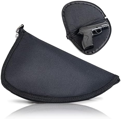 Classic Safari Handgun Case Single Padded Pistol Bag for Hunting Shooting Range Sports Storage and Transport