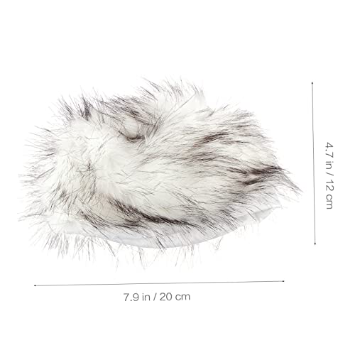 Faux Fur Hat for Women Warm Cap for Cold Weather Stylish Beanie for Girls Fashion Accessory White3