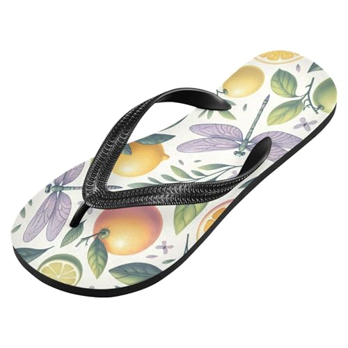 Burbuja Oranges Lemons Flip Flops for Women Men, Soft Thong Sandals Rubber Slippers for Pool Beach Essentials2