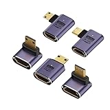 MysRuida 8K@60Hz UHD Mini HDMI 2.1 to HDMI 2.1 Adapter 5 Pack, 3D 48Gbps Bidirectional Convertor, Male Female Connector for Xbox PS5 PS4 HDTV Monitors Projectors, Dynamic HDR, Compatible With 4K@120Hz