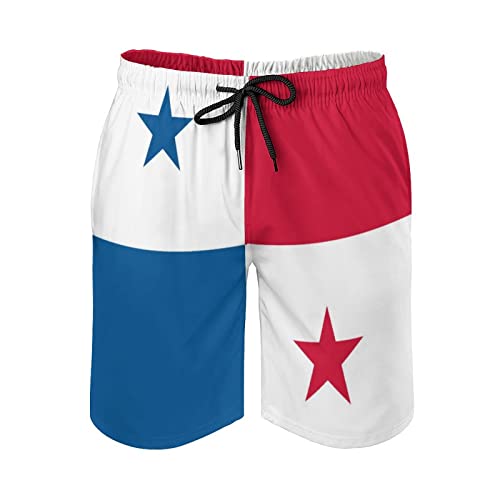 Flag of Panama Mens Swim Trunks Quick Dry Swim Shorts Bathing Suit Beach Swim Board Shorts with Pockets3
