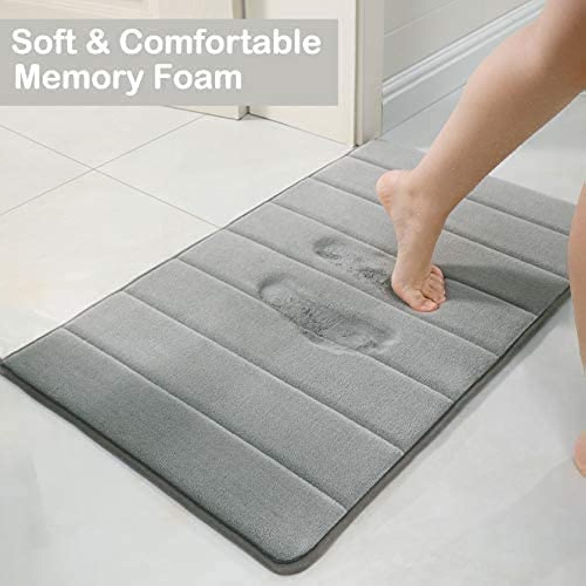 Memory Foam Bathroom Mat, Absorbent Decorative Mats