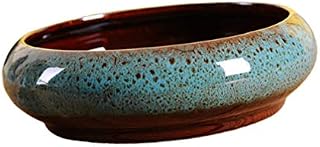 Hemoton Succulent Pots Ceramic Round Decorative Bowls Hydroponic Water Lily Planter Pot for Flowers Succulent Home Table Centerpiece Decoration (Random Color)