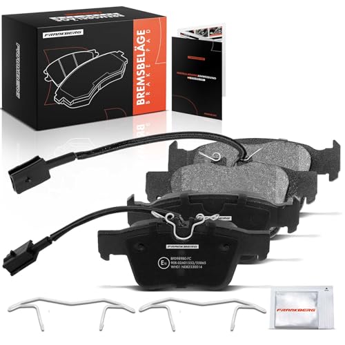 Image of Frankberg Brake Pad Set incl. 4x Pads Rear Compatible with Levante SUV M161 Ghibli III M157 Stelvio 949 Q.u.a.t.t.r.oporte VI Replace# 77367718, 77368283