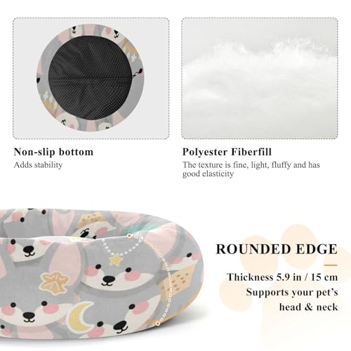 Lit renard lavable pour animaux - Panier déhoussable taille S
