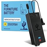 The Blue Cactus Universal Battery Pack for Reclining Furniture with LCD Display - 2500mAh Recliner Battery Pack Rechargeable – Recliner Power Supply for 2-Pin Motion Furniture - Battery Only
